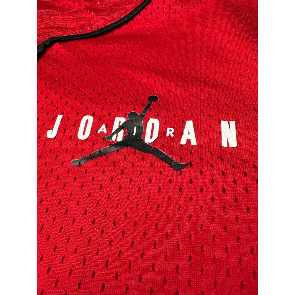 Jordan Mesh Baseball Jersey Kids Youth Med 10-12 Red Black Dri-FIT Jumpman - Picture 3 of 9